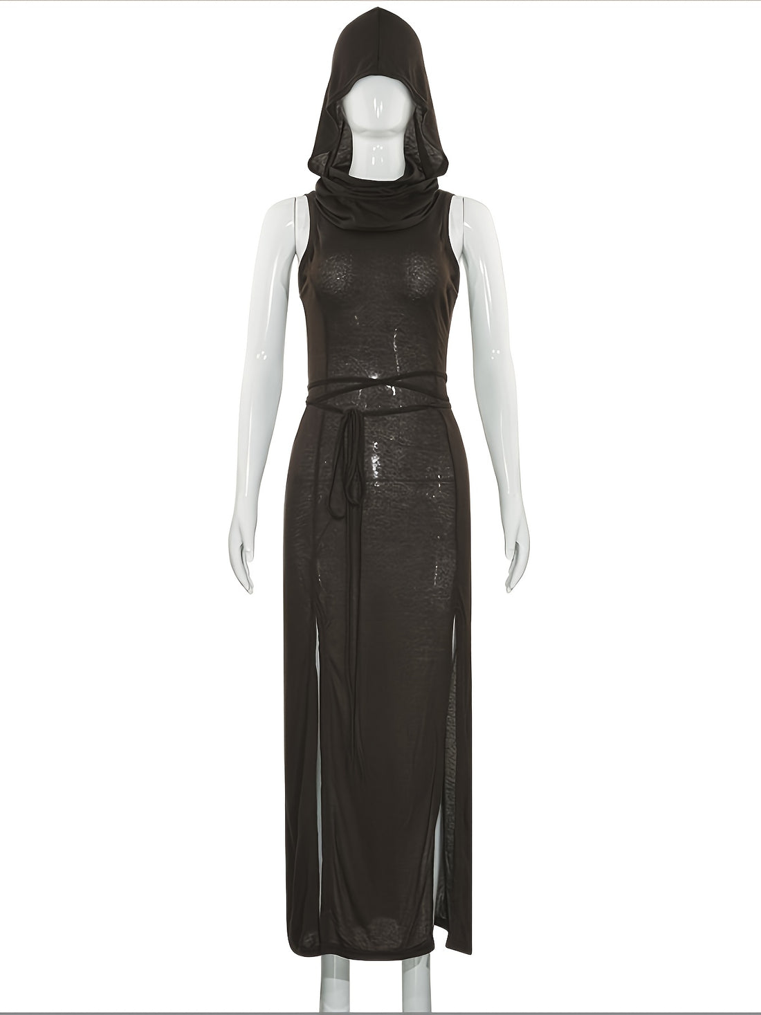 Wasteland Style Hooded Sleeveless Dress Darkwear Fashion Tunic