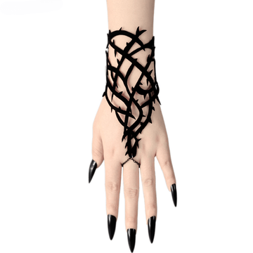 Darkwear Fashion "Black Thorn" Armband – Alternatives beflocktes Stachelarmband