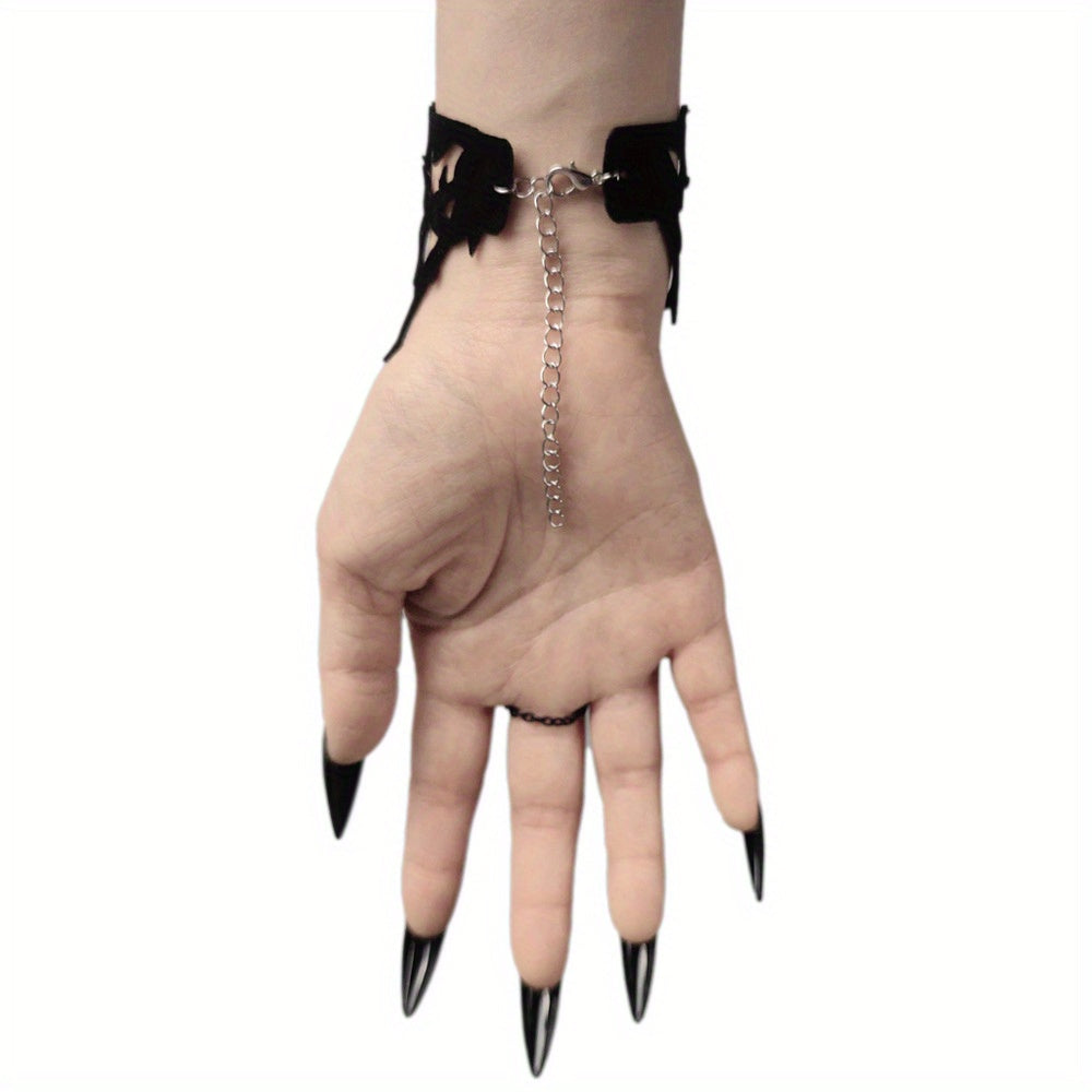 Darkwear Fashion "Black Thorn" Armband – Alternatives beflocktes Stachelarmband