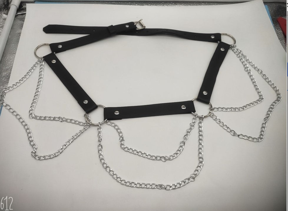 Europäische und amerikanische neue Punk-Gothic-Ketten-Dekorationsgürtel Persönlichkeit Mode Taillen-kontrollierte Kreis-Taillenkette